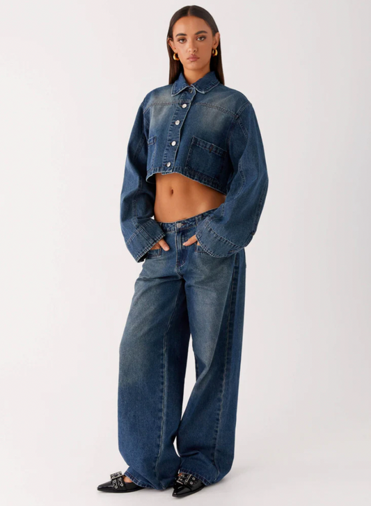 Cropped Denim Set